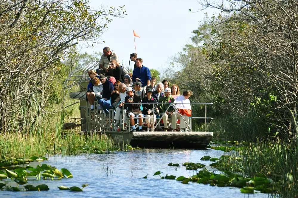 Airboat-Tour in den Everglades, Florida (Foto eines realen Ortes)